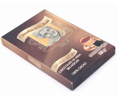 Chocolate sin azucar 100% cacao presentación 125g.