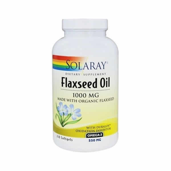 Omega 3-6-9 flaxseed oil vegetal Solaray 100 capsulas blandas